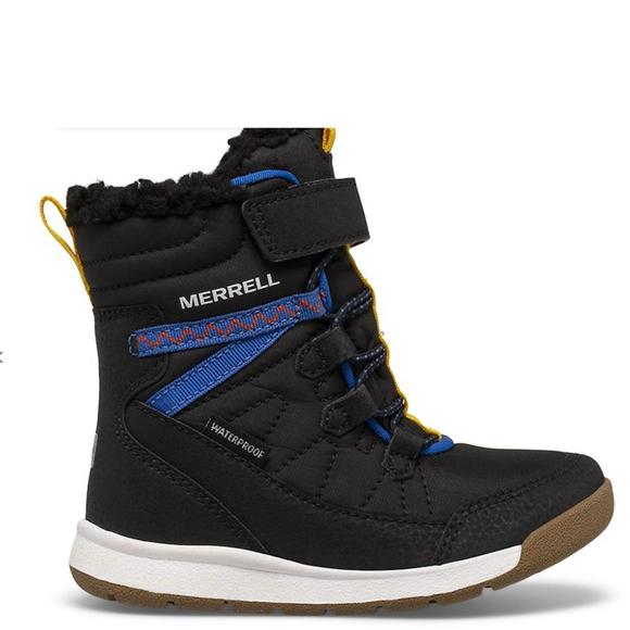 NEW MERRELL little kid-snow crush 3.0 waterproof jr. boot in black - Picture 2 of 4